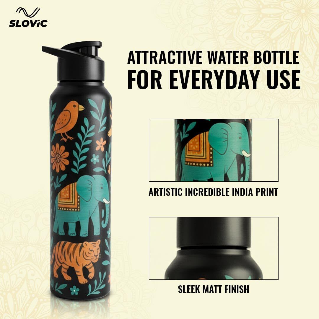 slovic Water Bottle | BPA Free & leak-Proof Steel Water Bottle 1000 ml Stainless Steel Bottle-picture-35