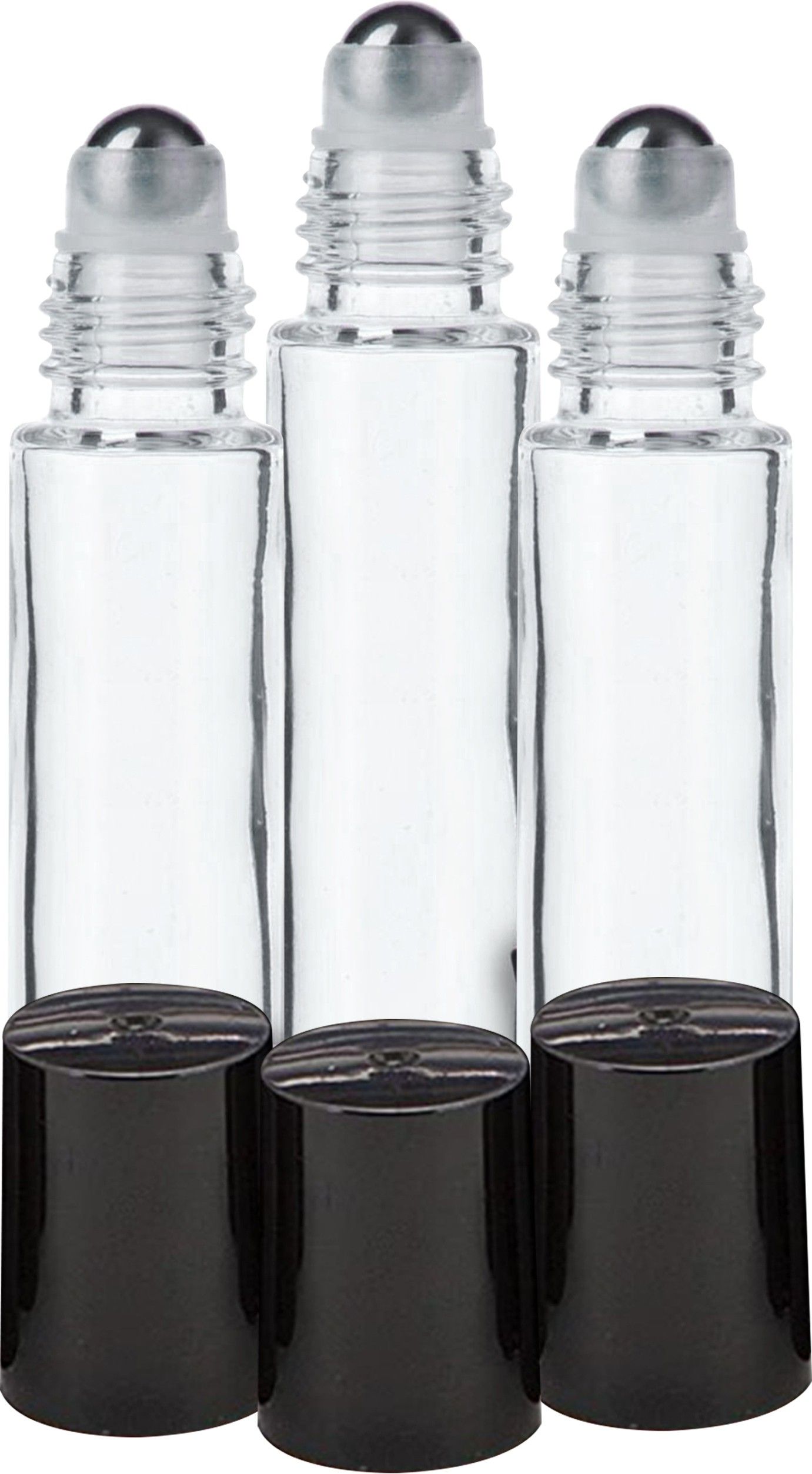 Empty Clear Glass Roll On Bottles for Essential Oil, Perfume, Lip Balm, Aroma 10 ml Bottle-image-1