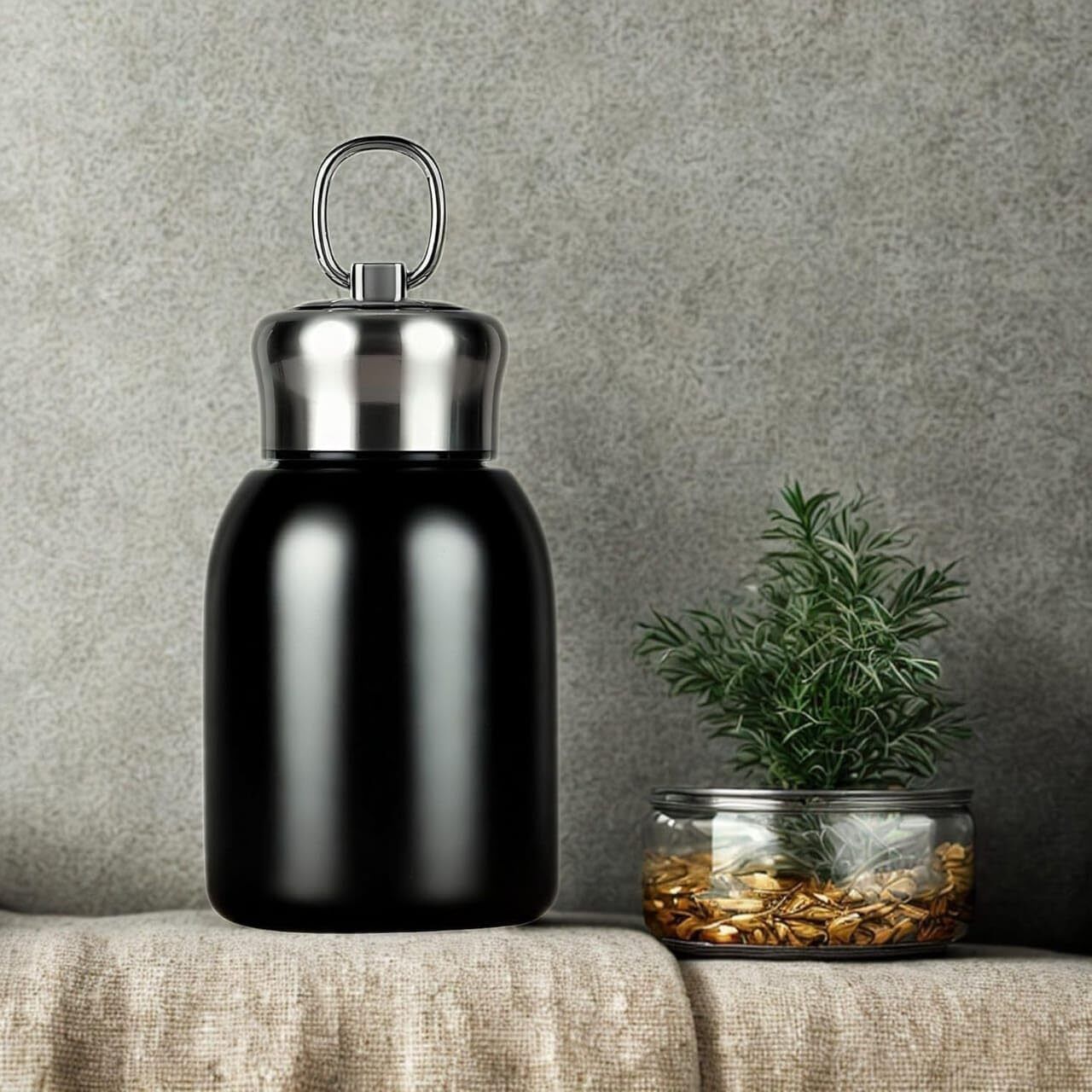 tittyno Premium Cute Mini Stainless Steel Vacuum Bottle ,Hot & Cold(k) 300 ml Stainless Steel Flask-picture-8