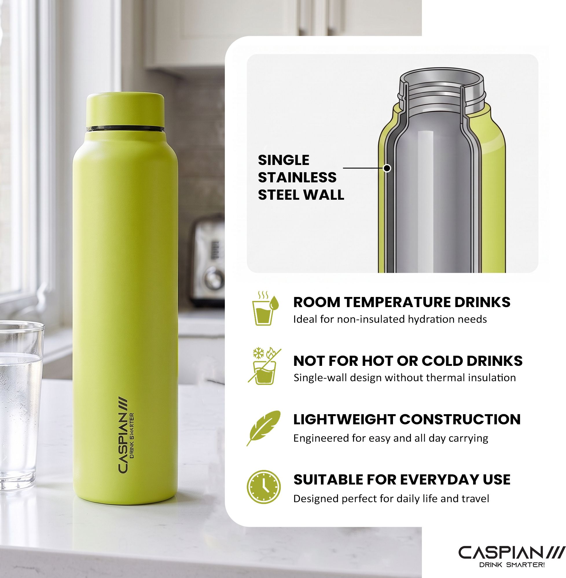 Astra ISI Certified Steel Water Bottle 1 ltr. for Fridge Home Office School Gym 1000 ml Steel Bottle-image-17