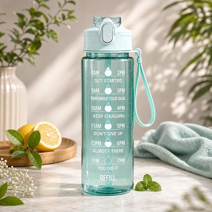 pheonix Sports Water Bottle, 1000ml Motivational Drinks Bottle 1000 ml Water Bottle-picture-22