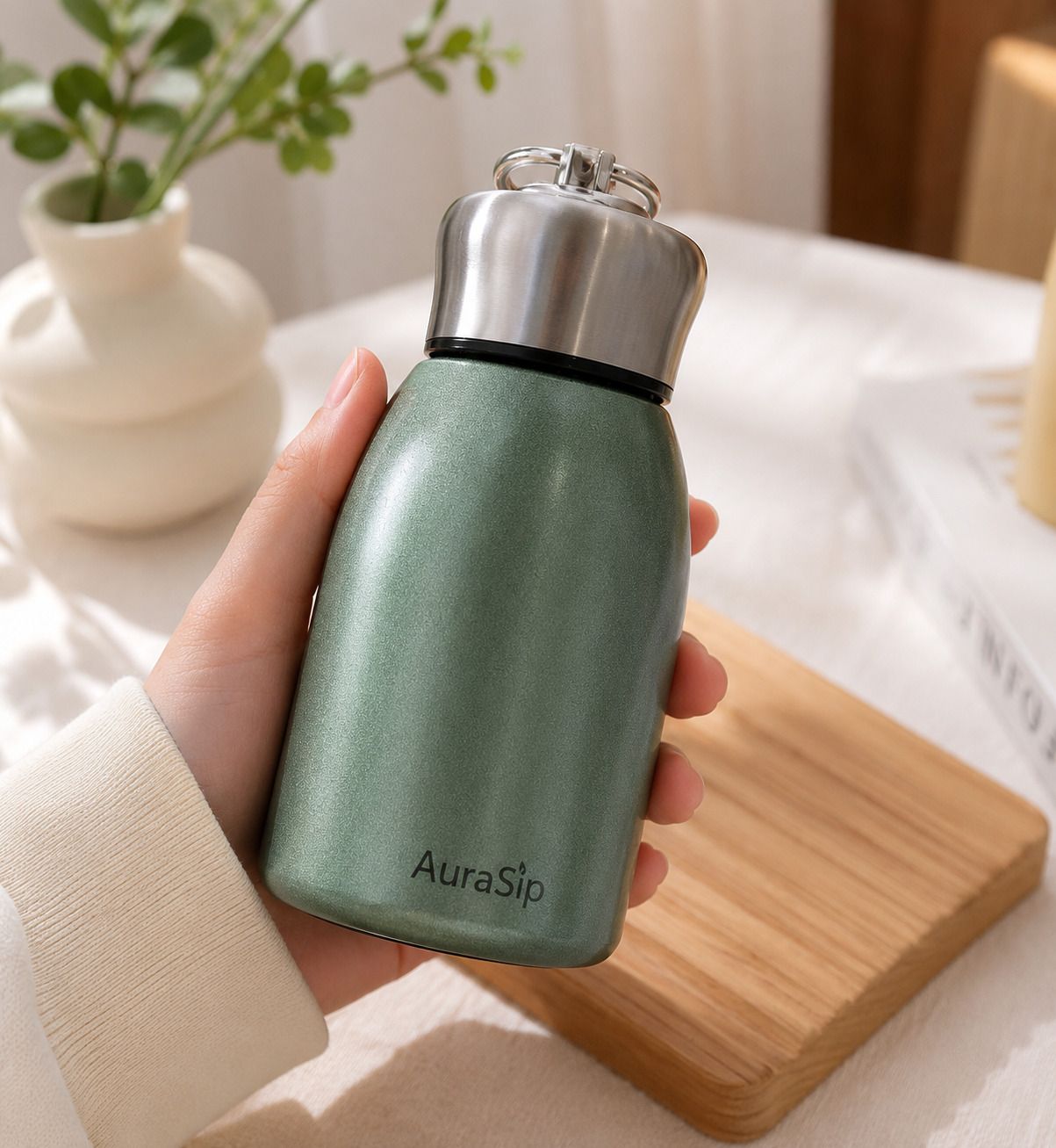 aurasip 300ml Stainless Steel Vacuum Flask Bottle | Leak Proof Hot & Cold Water Bottle 300 ml Stainless Steel Flask-picture-40