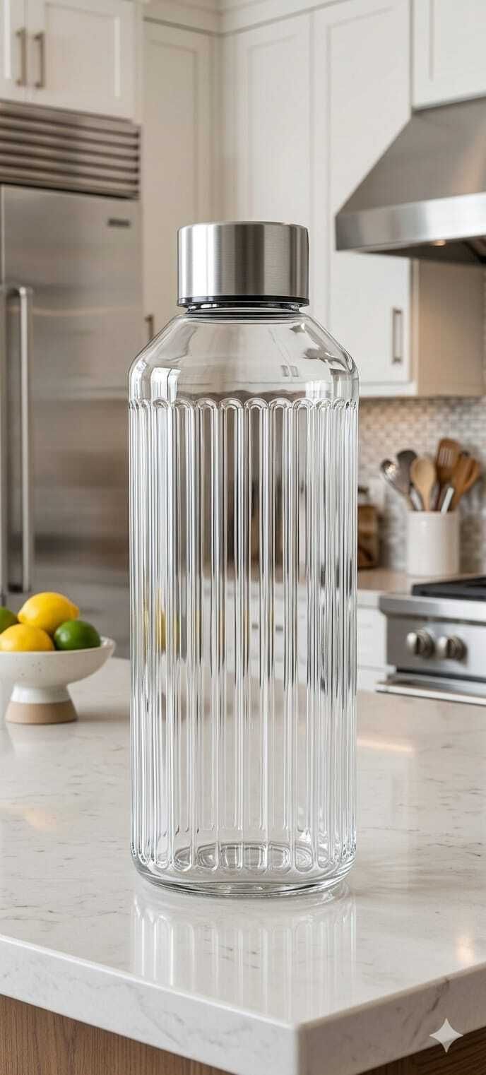 Plastic Water Bottle Clear Silver Leak Proof Reusable Drinking Bottle 1000 ml Plastic Bottle-image-16