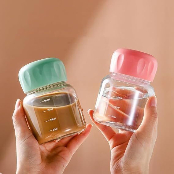 indostore Multipurpose Glass Container 200 ml Borosilicate Glass Bottle-picture-38