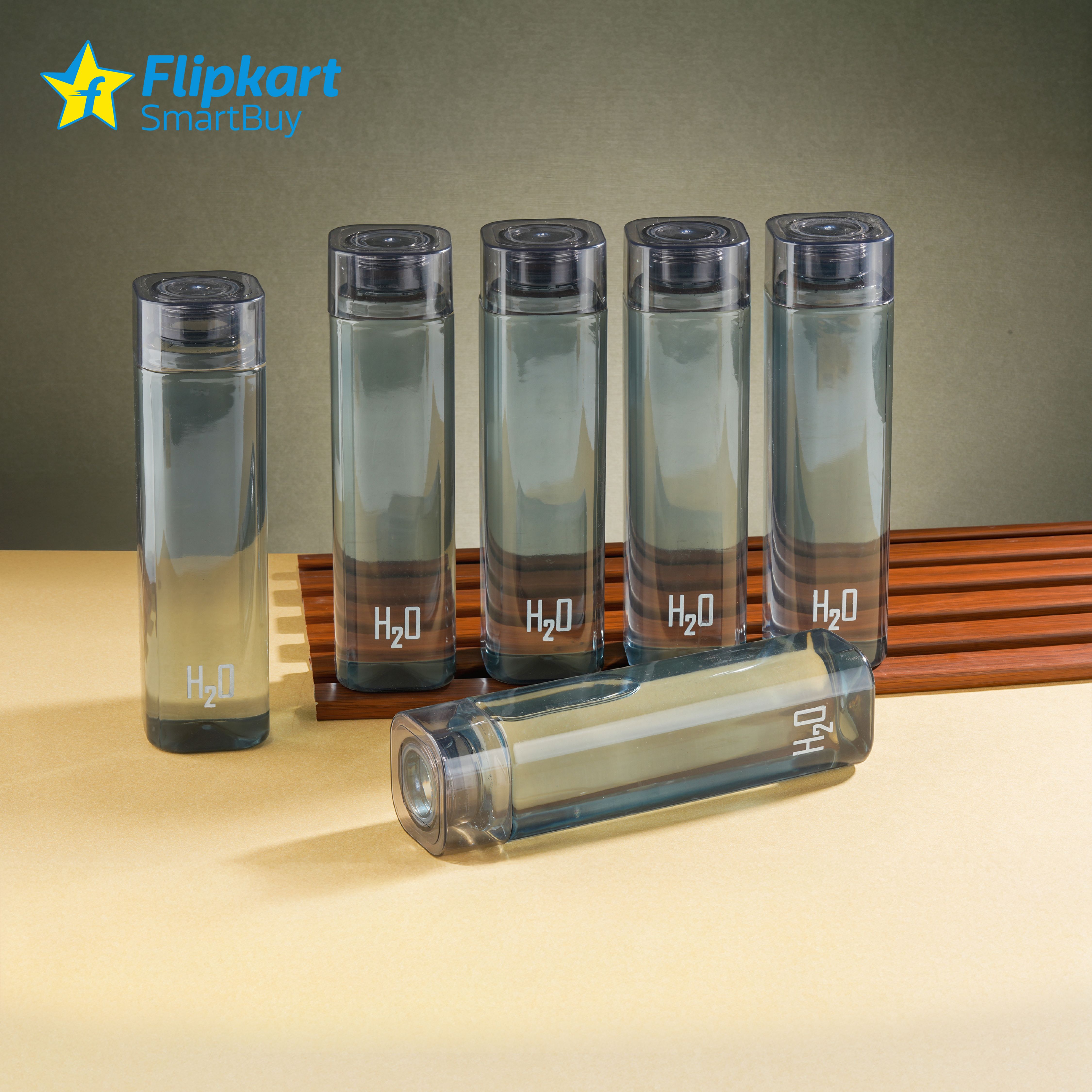 flipkart smartbuy FS P06 BLACK SQUURE H2O WATER BOTTLE 1010 ml PET Bottle-picture-24