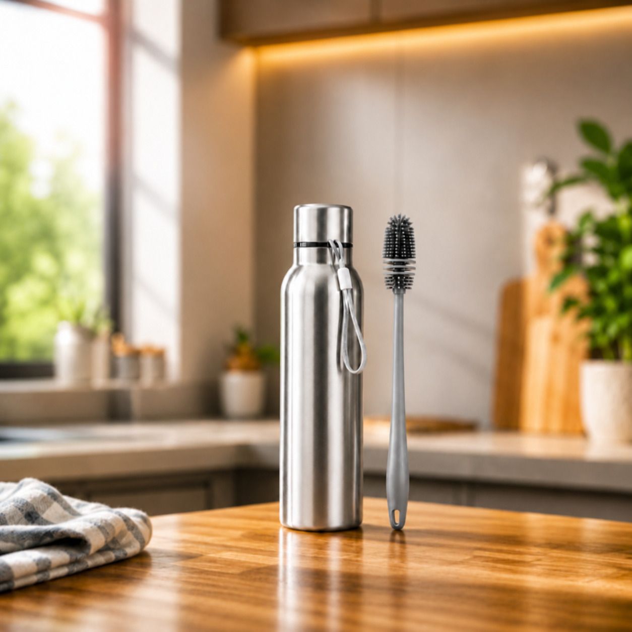 homecyra Stainless Steel Bottle | Office Bottle | School Bottle | Travel Bottle 1000 ml Stainless Steel Bottle-picture-42