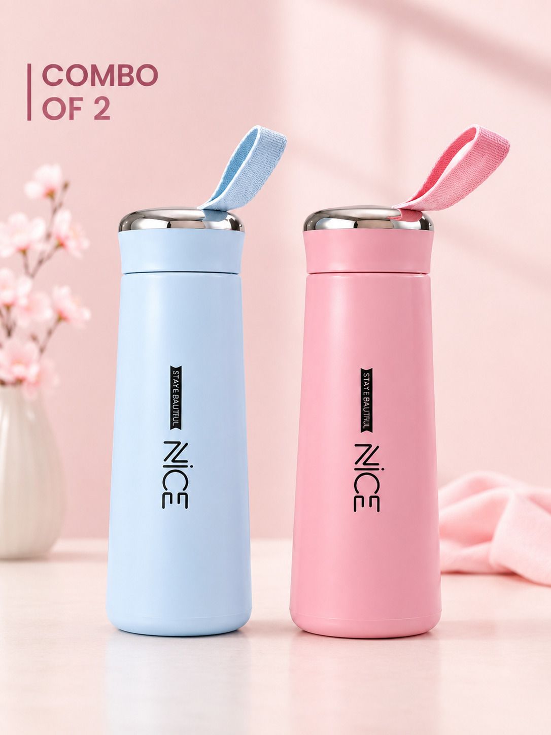 Dual Color Bottle Collection, 500 ML, Blue Pink Combo Pack of 2 500 ml Plastic Bottle-image-27