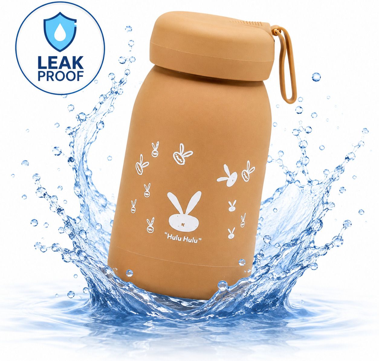 shanvora Bunny Water Bottle For Kids 330 ml Glass, Plastic, Silicone Bottle-picture-23