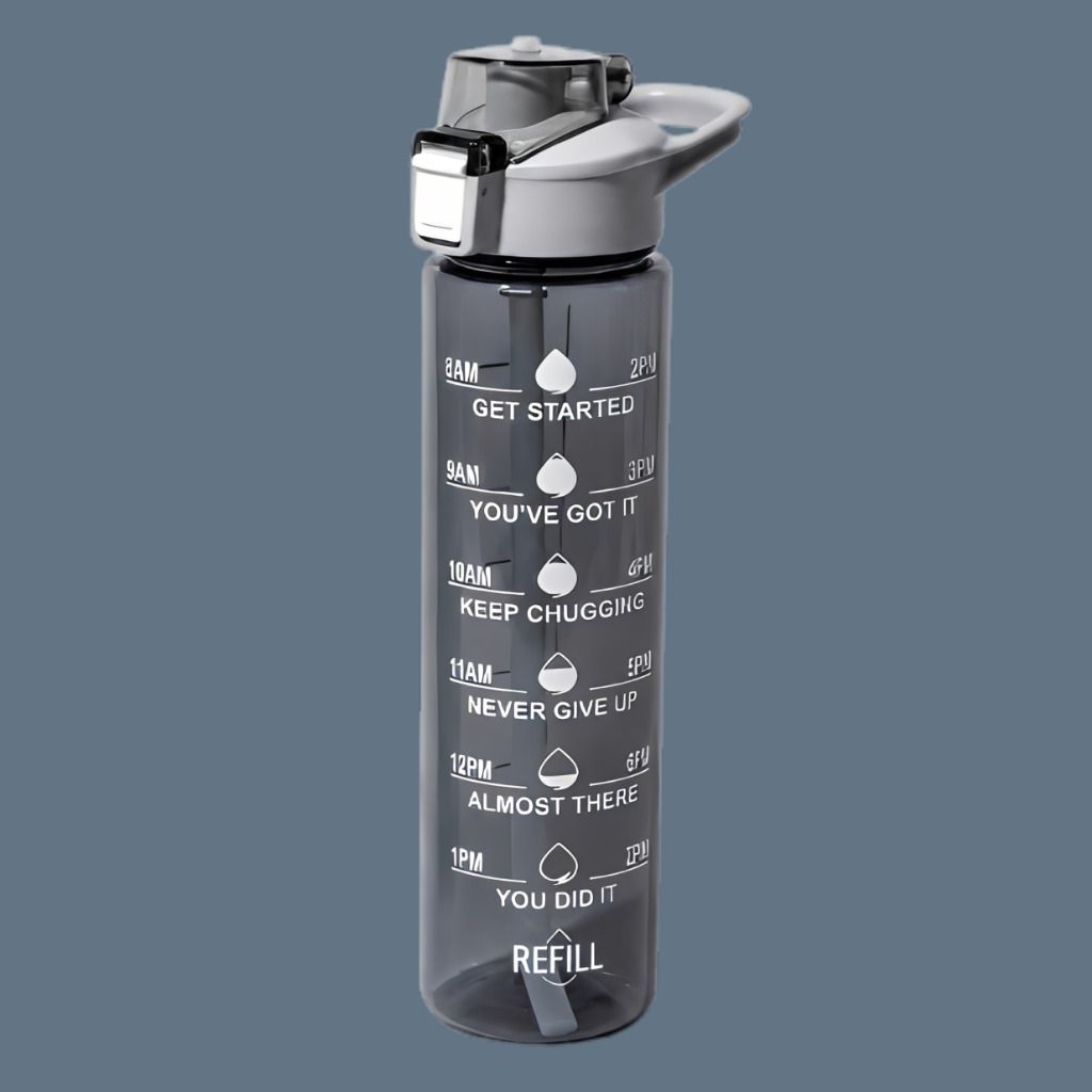 urbanova Leak Resistant Fitness Companion Flip Lid Hydration Water Bottle Design 900 ml Plastic Bottle-picture-20