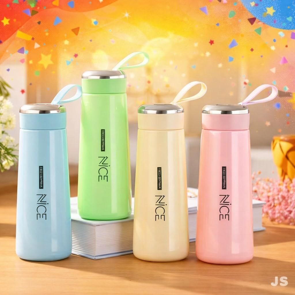 btcreation Hot & Cold Leakproof Drinking Bottle 400 ml Plastic Bottle-picture-5
