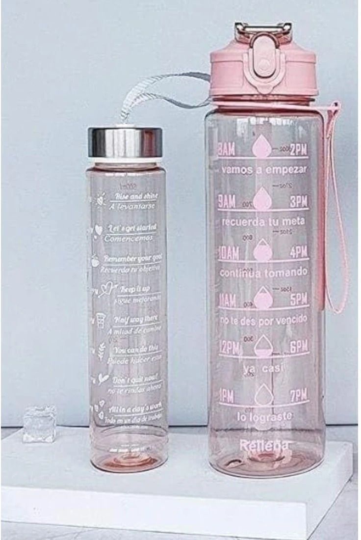 aaru enterprise 2 in 1 pink bottle 1000 ml Water Bottle-picture-49