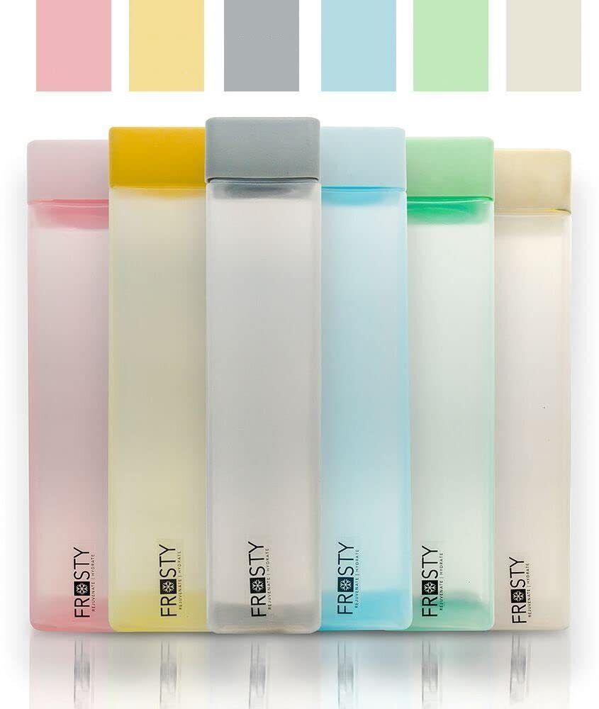 Unbreakable Water bottle Square Plastic Food Grade Fridge Round Bottle Set of 6 1000 ml Glass Bottle-image-26
