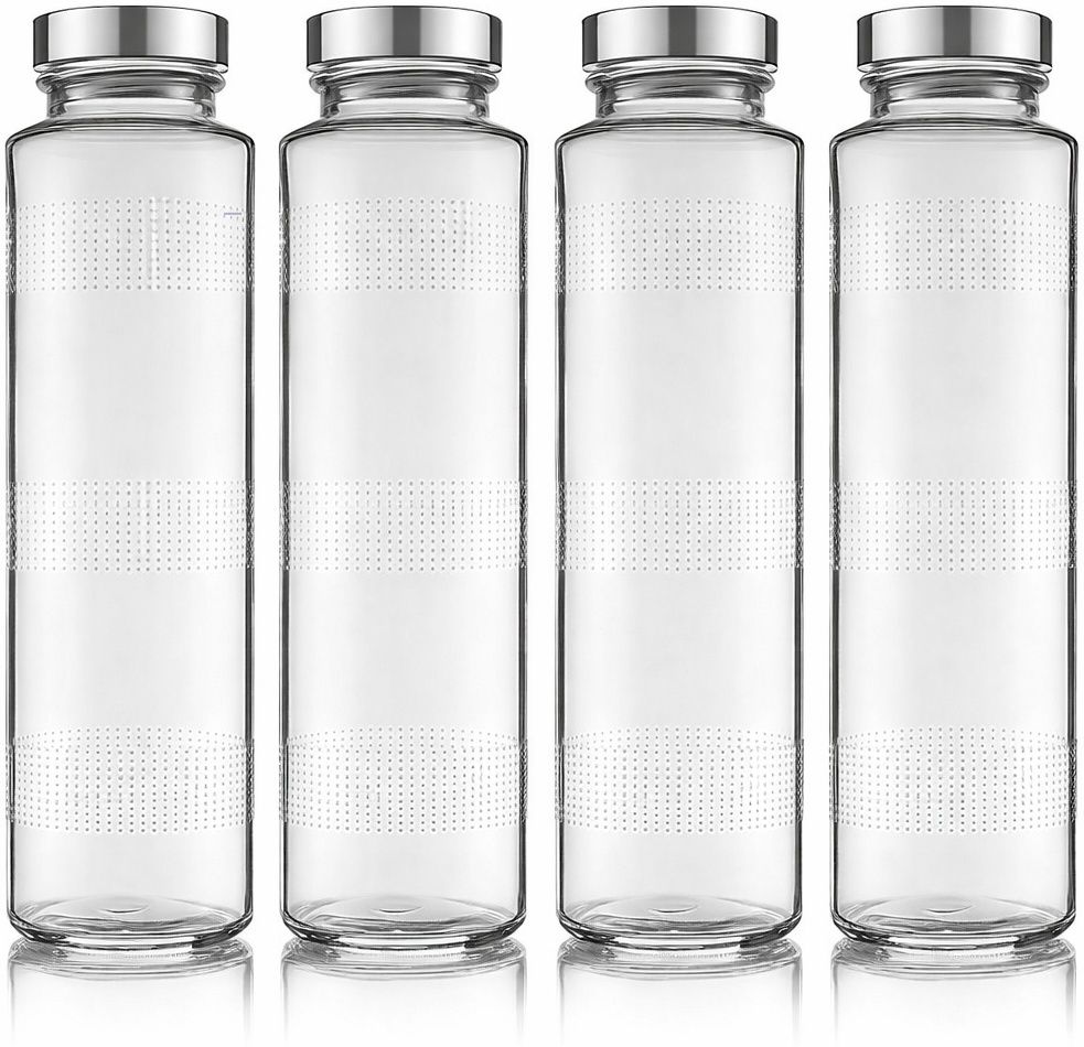 Food Grade 0.75 Liter Round Glass Water Bottle (Pack of 4)agt 750 ml Glass Bottle-image-7