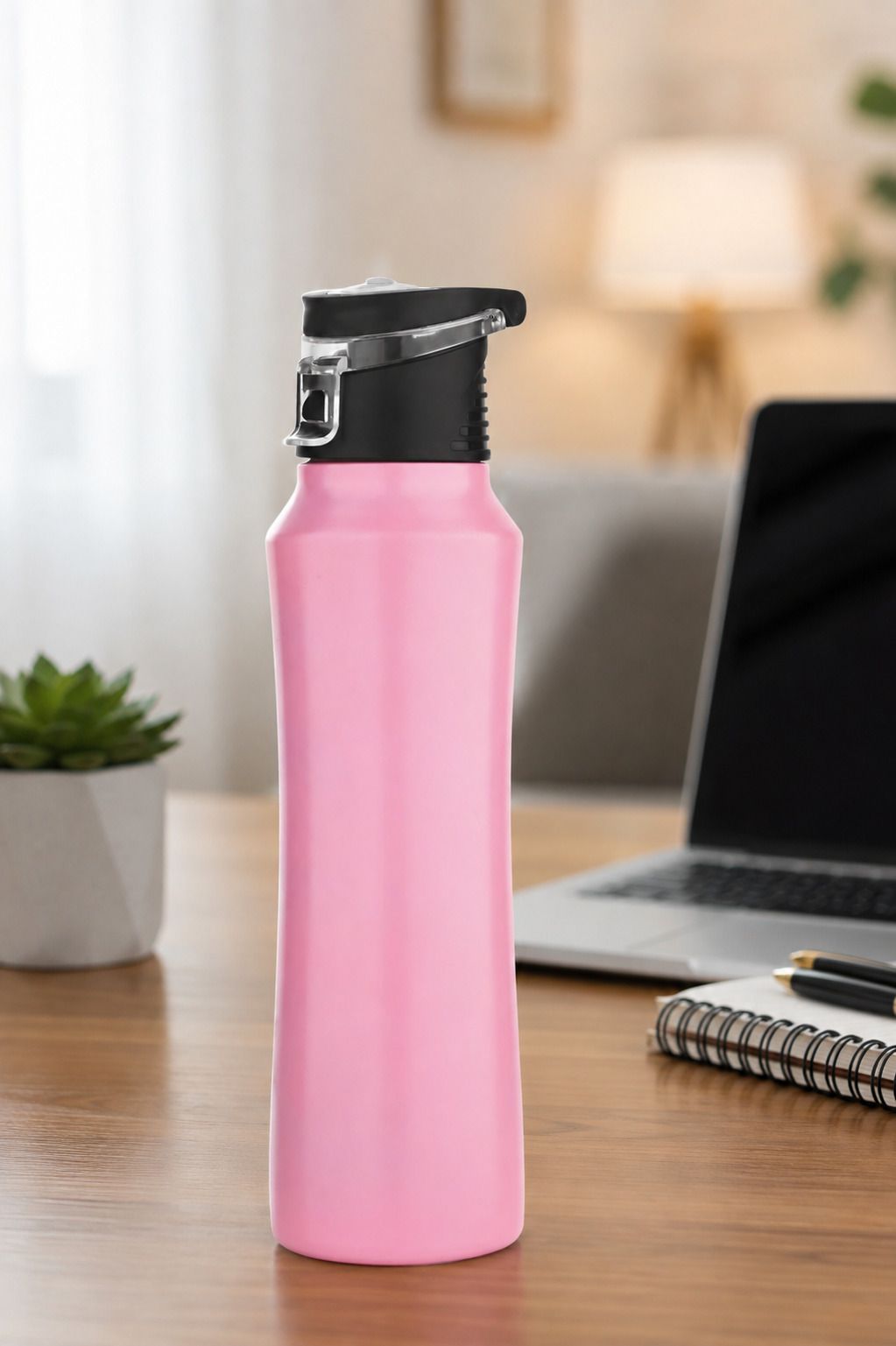 600 ML Stainless Steel Double Wall Flip Water Bottle with Flip Lid | 600 ml Stainless Steel Flask-image-37