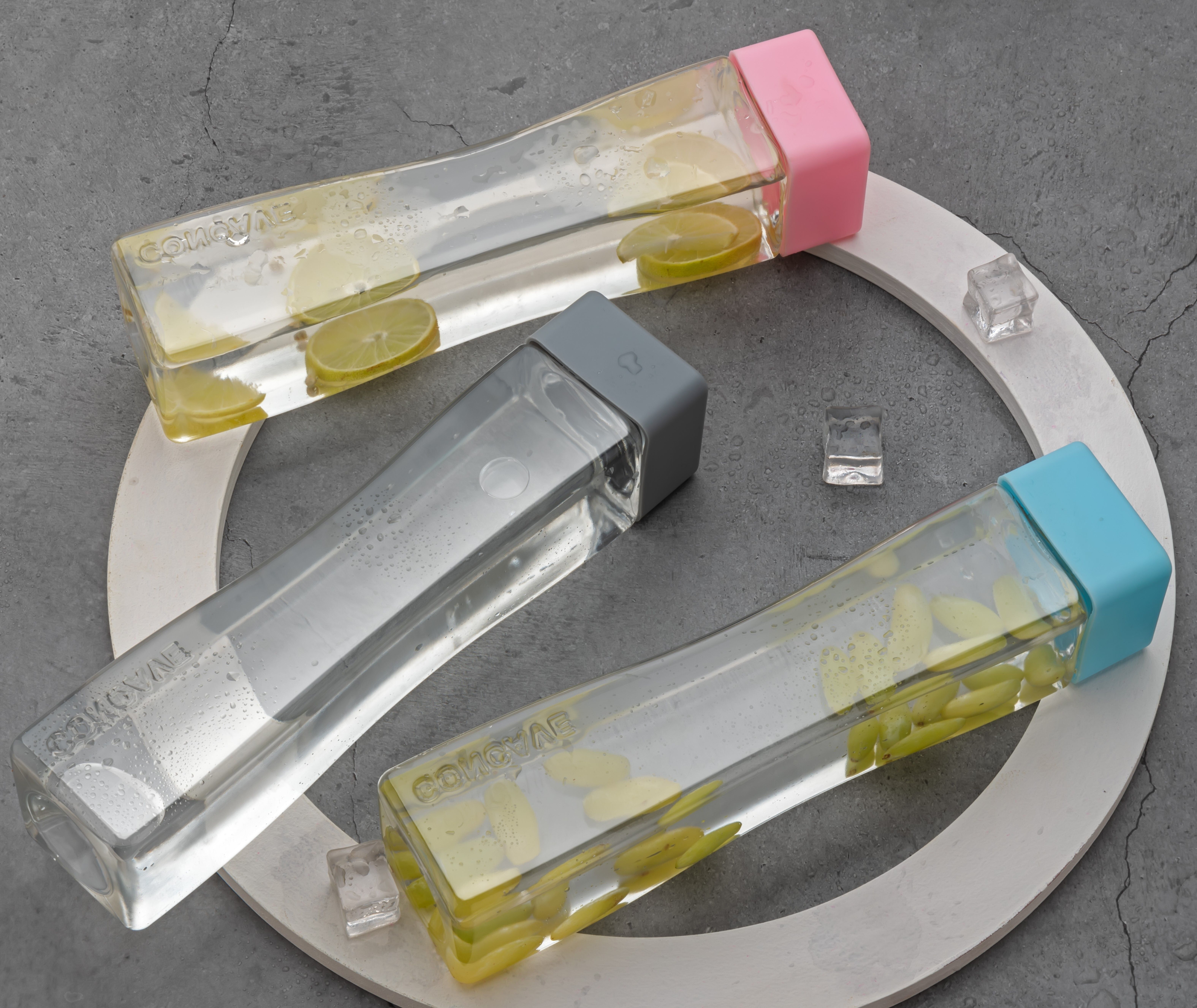 Plastic water bottle set for fridge bottles square 840 ml Bottle