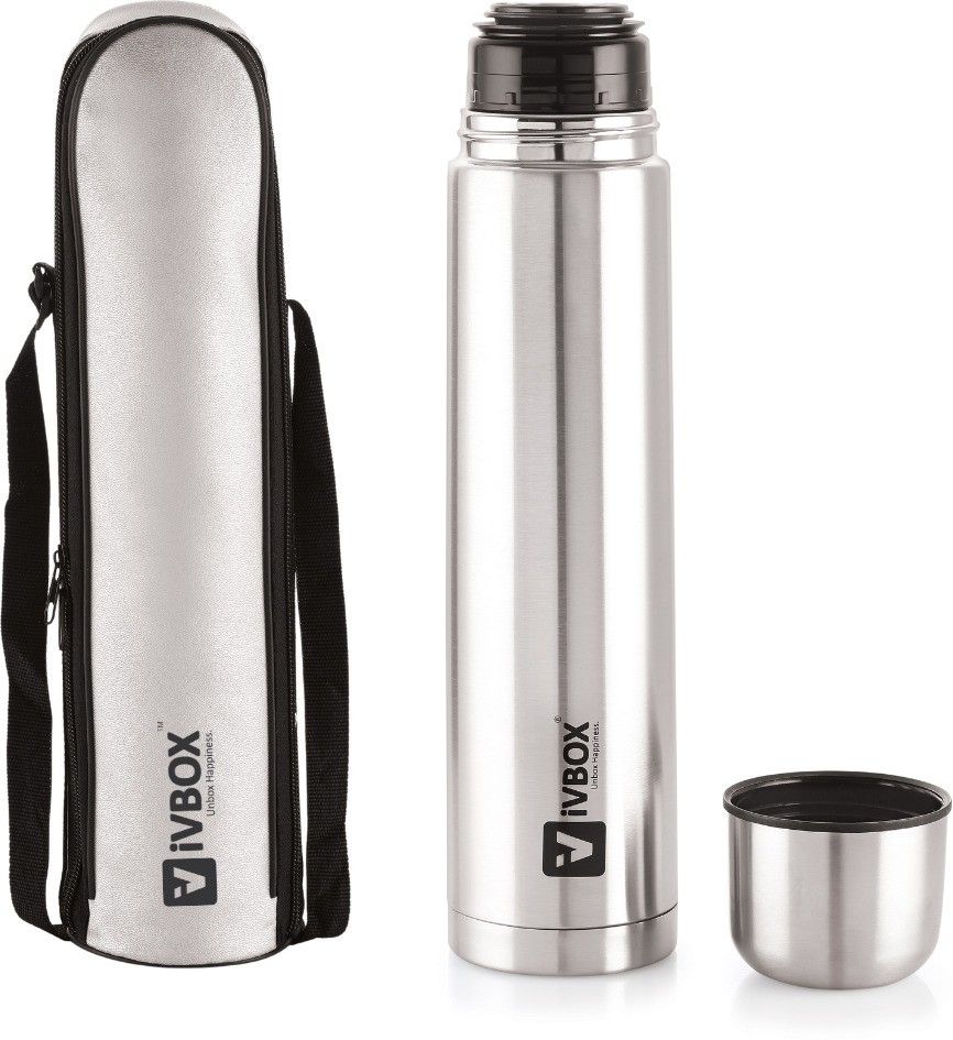 Twistor-AE Thermos Steel Flip Lid Flask Hot & Cold With Cover Pouch 1000 ml Flask-image-33