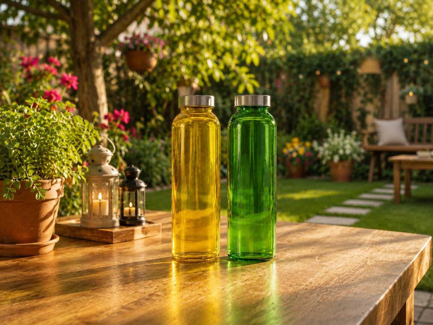 hsnayvid Both are color water bottel pack of 2 800 ml Glass Bottle-picture-34