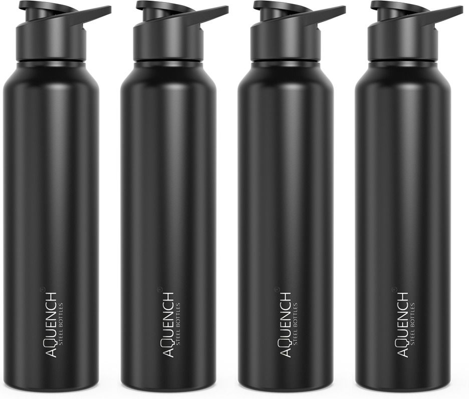 LEAN BLACK Pack of 4 1000 ml Steel Bottle-image-2