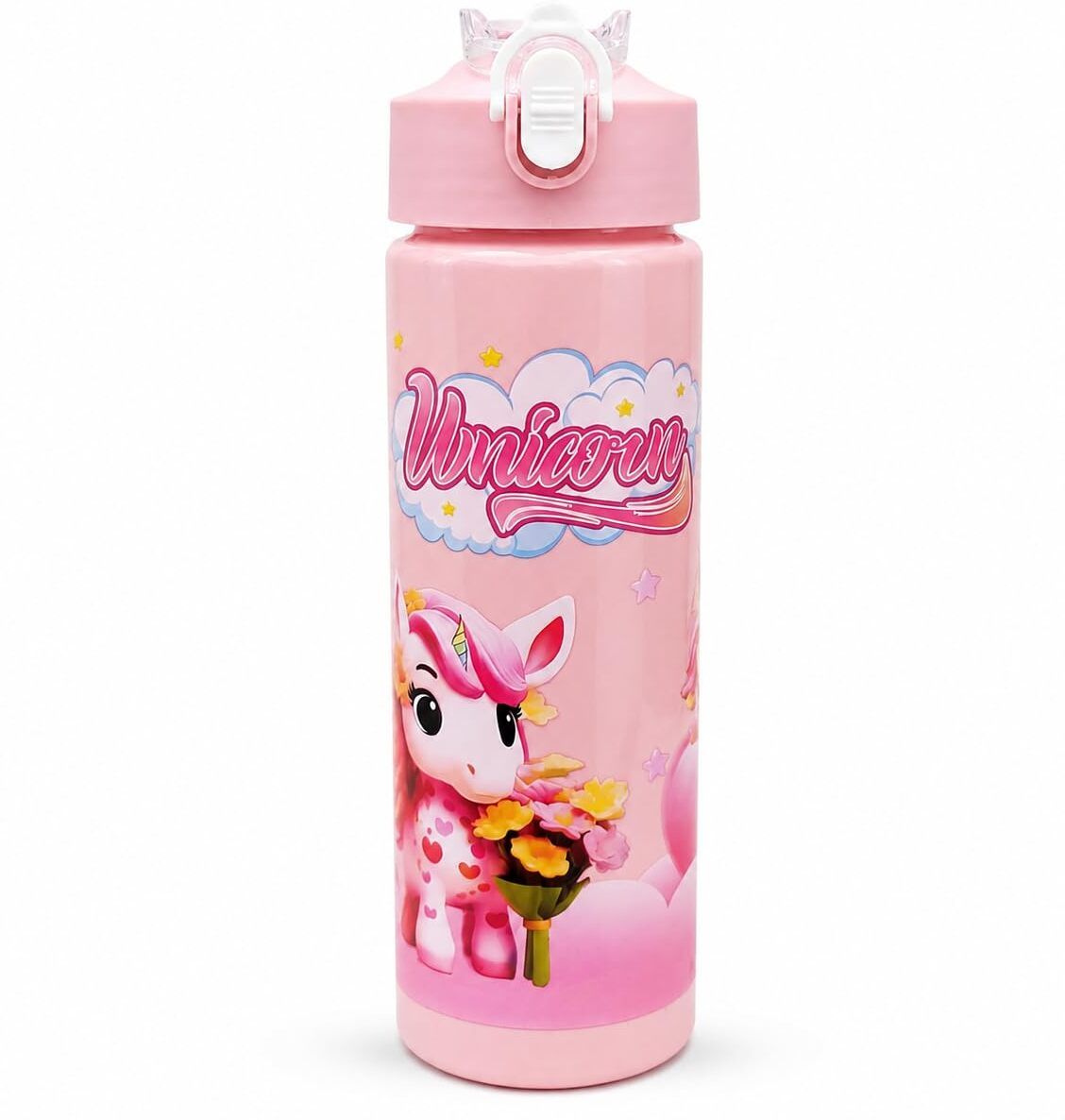 decordine Cute Unicorn Sipper water Bottle with Straw & Lock Lid (900 ml) 900 ml Water Bottle-picture-44