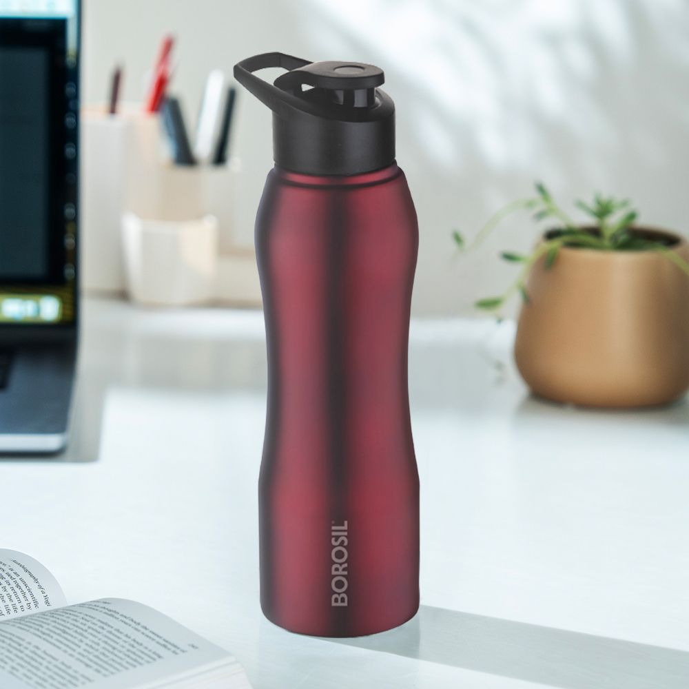 750ml Grip n Sip ISI Certified Made in India Single Wall Wide Mouth Steel Bottle 750 ml Stainless Steel Bottle-image-43