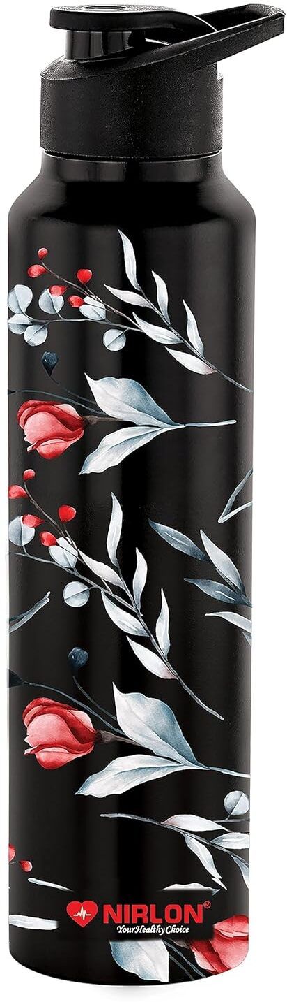 Classic Flip UV Printed Single Wall Stainless Steel Sipper Cap Water Bottle 1000 ml Bottle-image-31