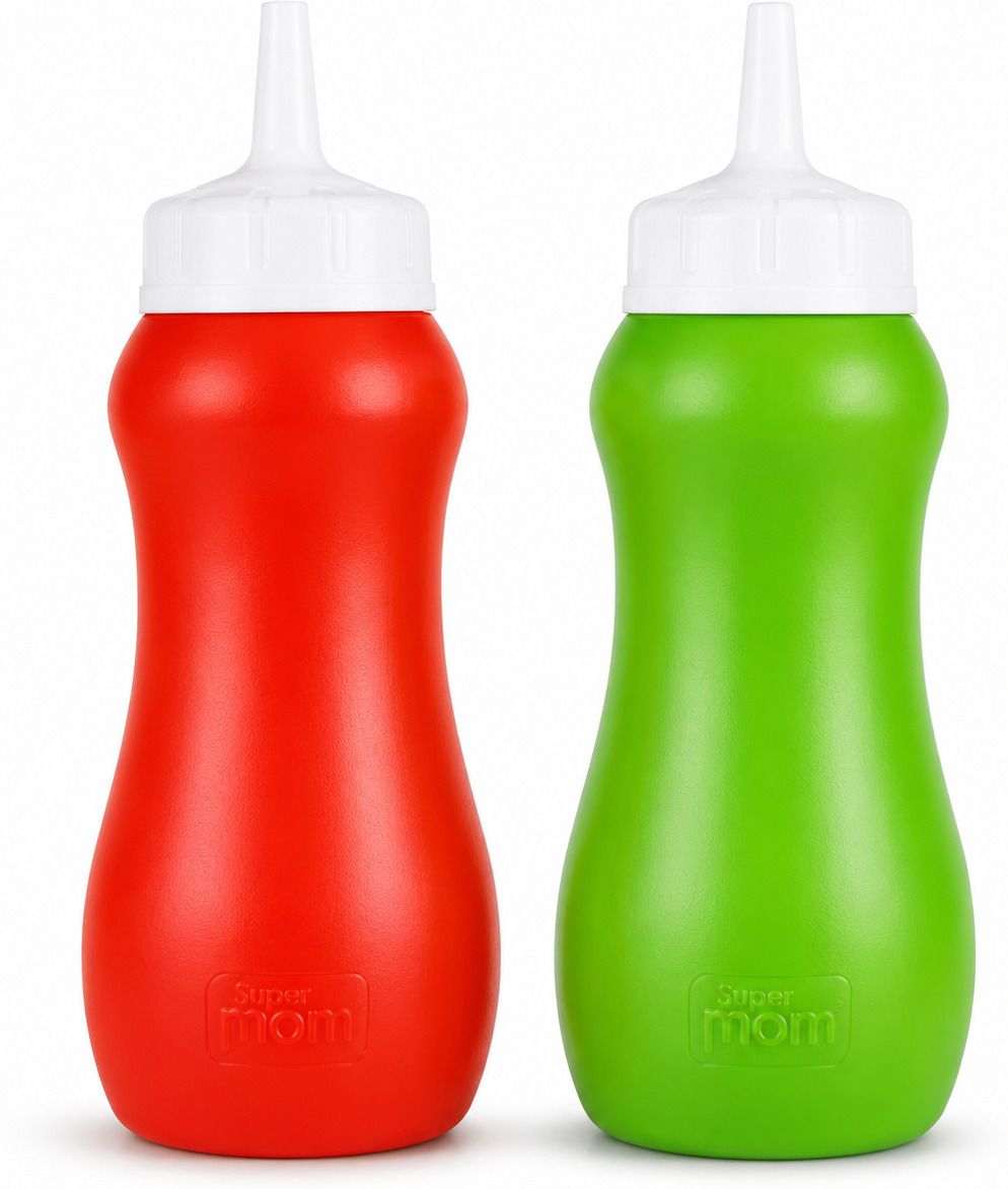 Condiment Squeeze Bottles Set of 2 for Ketchup & Green Chutney Dispenser 650 ml Plastic Bottle-image-22