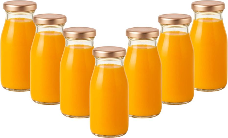 ayutas Mocktail Bottles, Set of 7, Beverage, Juice, Smoothies, Milk Bottles 100 ml Glass Bottle-picture-18