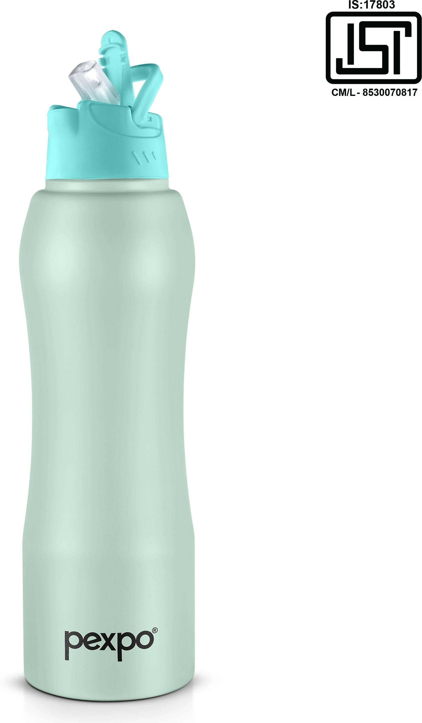 Belly Stainless Steel Water Bottle with Straw Lid Sipper Cap 750 ml Bottle-image-8