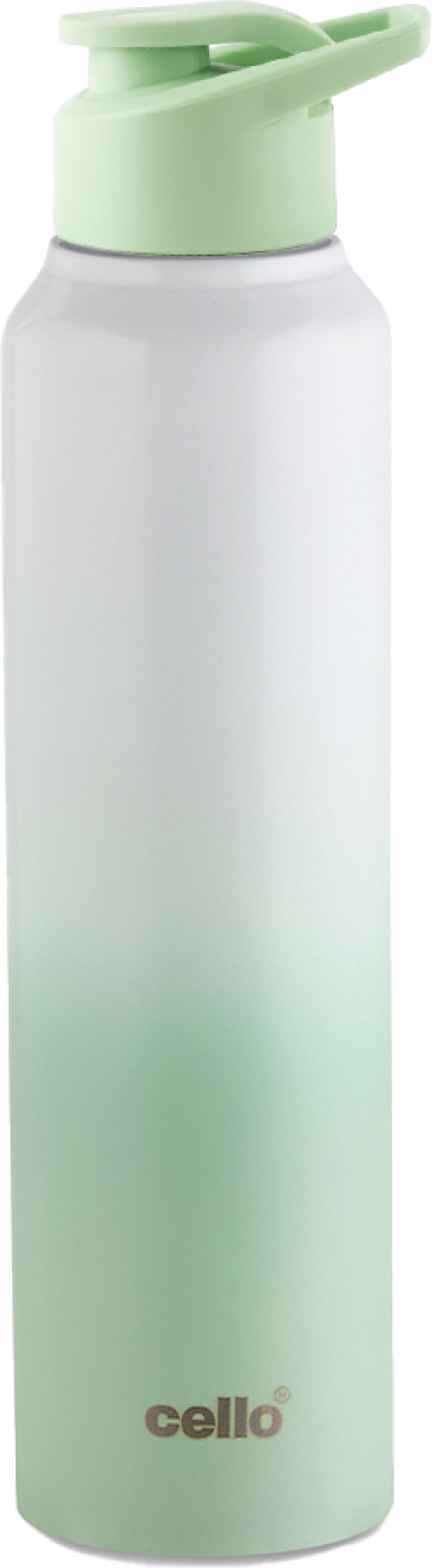 Crysta Pro 1000 Stainless Steel Leakproof Water Bottle 1000ml White & Green 1000 ml Stainless Steel Bottle