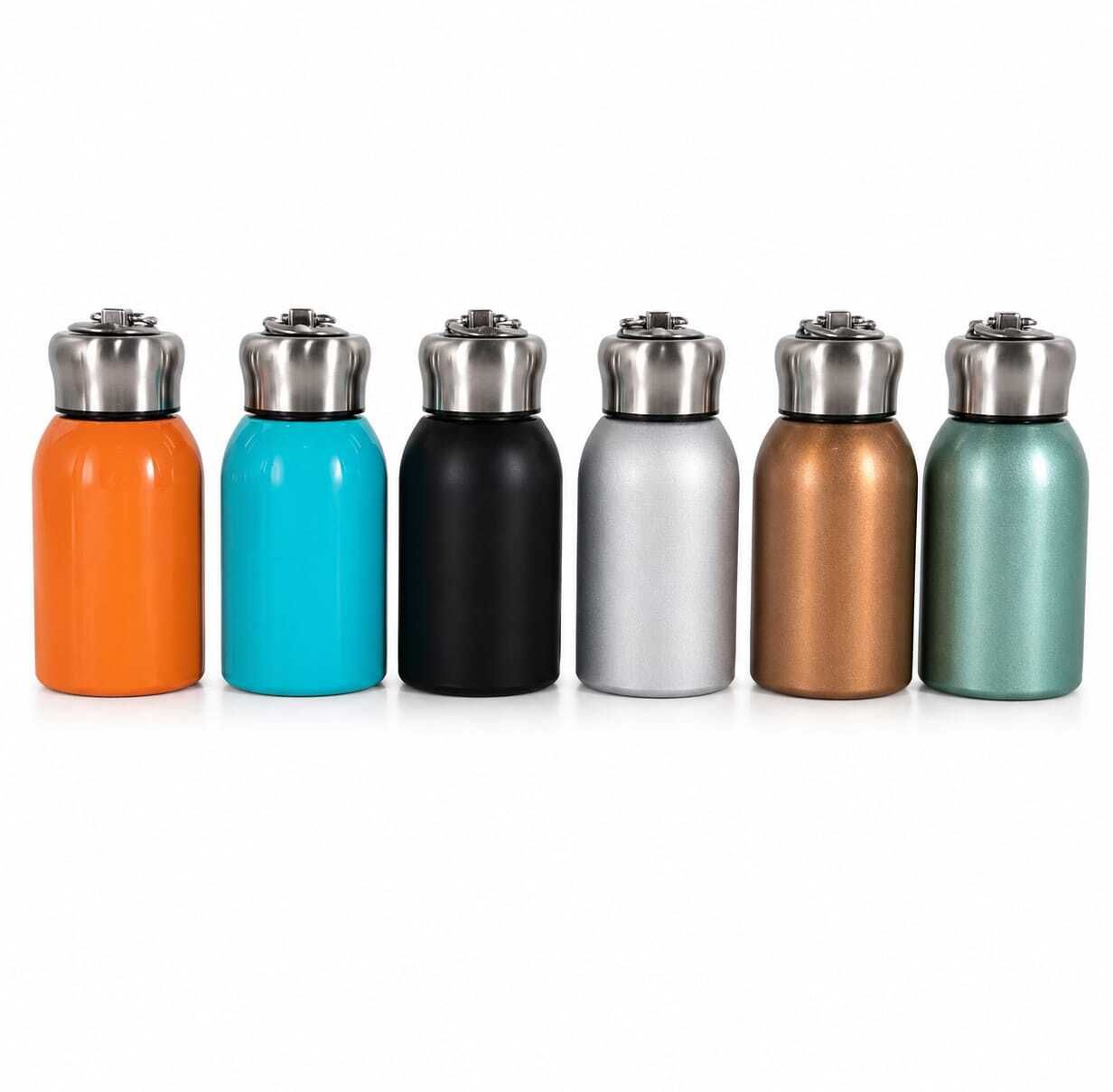 300ml stainless bottle -Hot/Cold (Pack of One) multi Color 300 ml Stainless Steel Flask-image-12