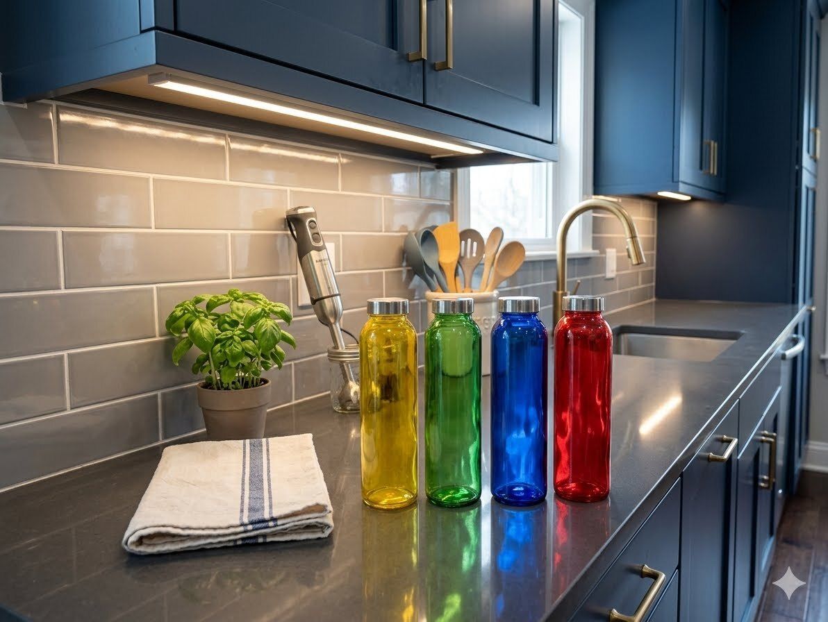hsnayvid unique multi color of glass bottel pack of 4 800 ml Glass Bottle-picture-51