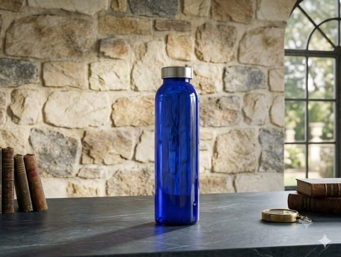 hsnayvid Unique color glass bottel pack of 1 800 ml Glass Bottle-picture-49