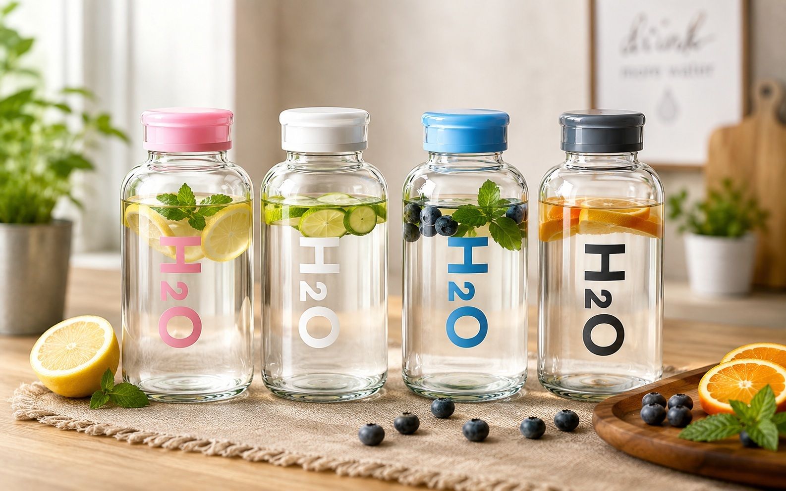 indusbay Small Glass water Bottle with Leak-Proof Lid BPA-Free, for Gym, Office, Travel 500 ml Borosilicate Glass Bottle-picture-3