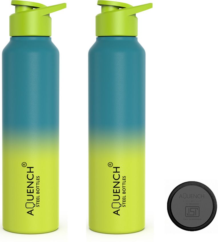 LEAN Dual Color Sea Green Turquoise 1000 ml Steel Bottle-image-33