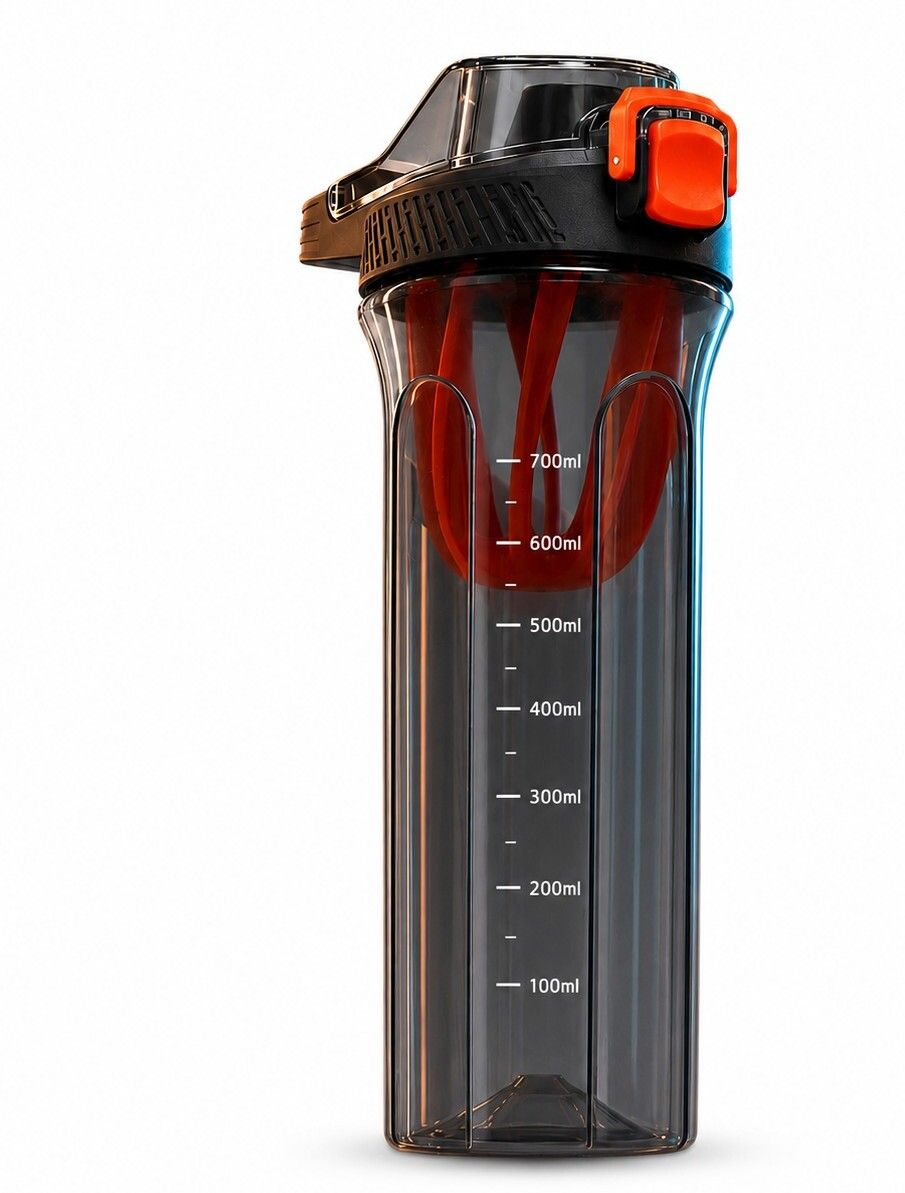 HydroLock 700 ml BPA Free Leakproof Gym Shaker Bottle with Measurement Markings 700 ml PET Shaker-image-47