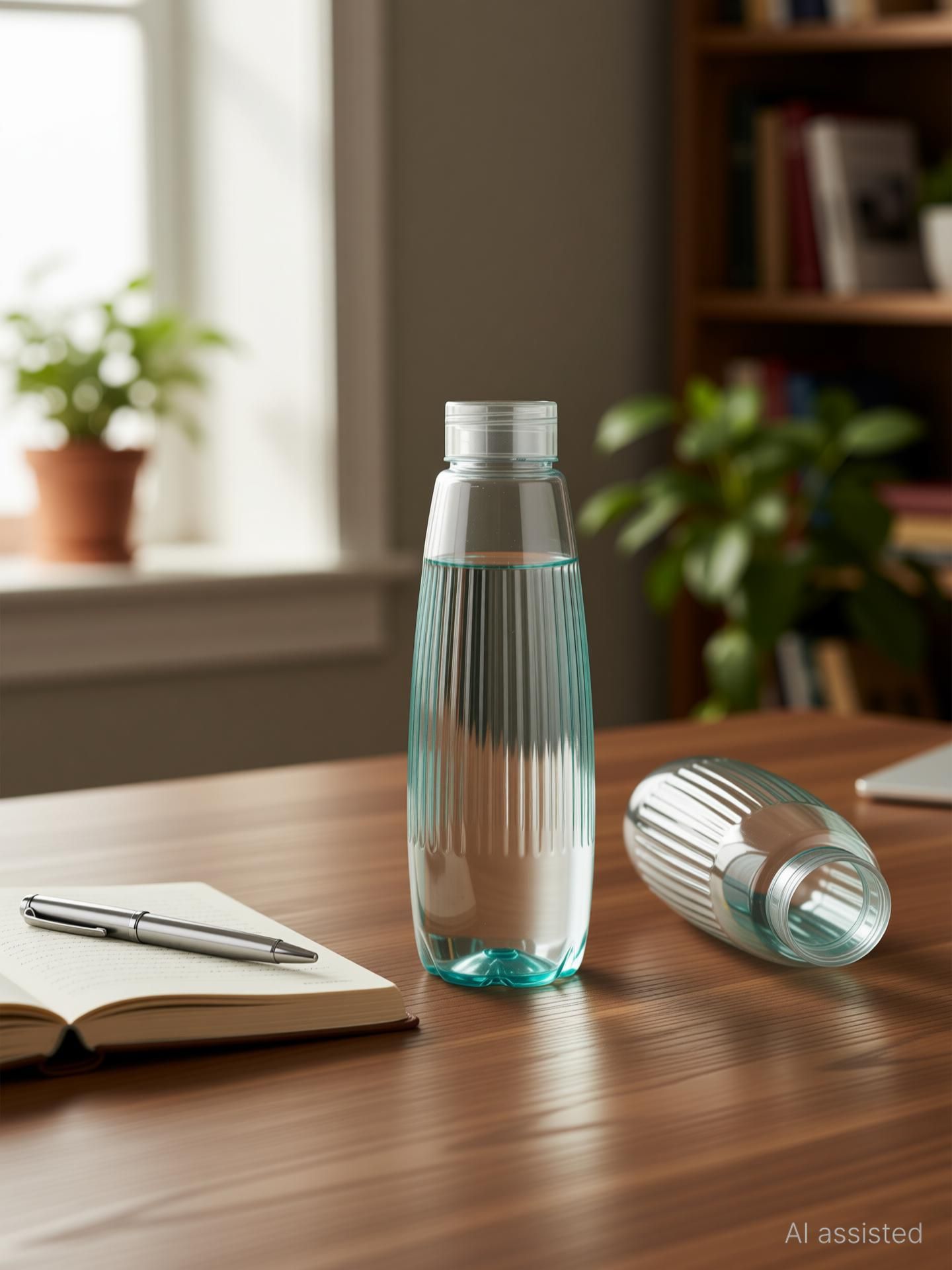 Premium Quality Round Shape Fridge Home School Collage Water bottle Set 1000 ml Plastic Bottle-image-30