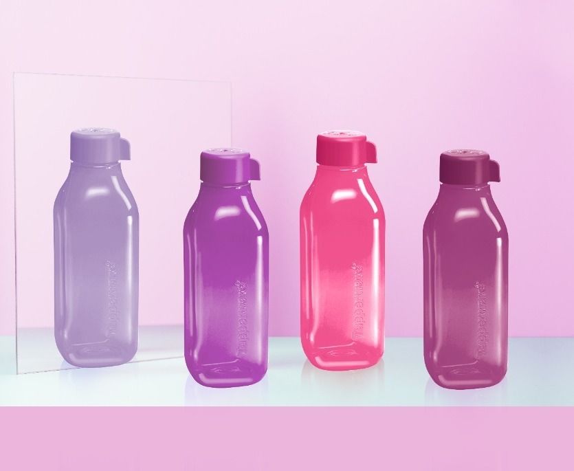 Litre Square water bottle pack of 4 1000 ml Bottle-image-6
