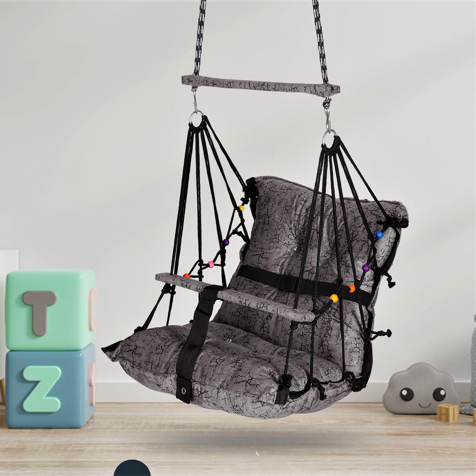 Cotton Baby Swing Chair For Baby's Children Folding & Washable 1 -6 Years Swing Swings