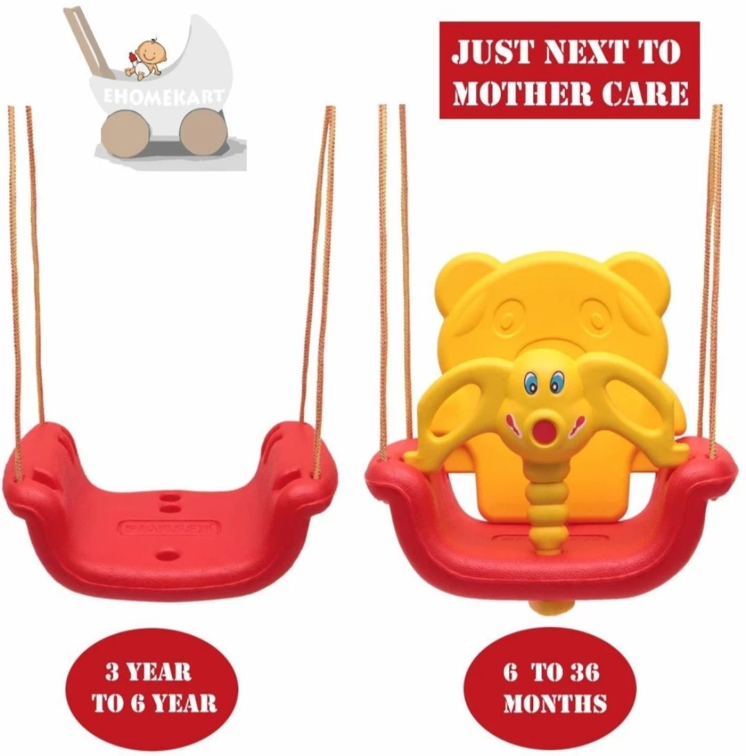 3-in-1 Indoor and Outdoor Adjustable Baby Swing for Kids Age 6 Months to 6 Years Swings