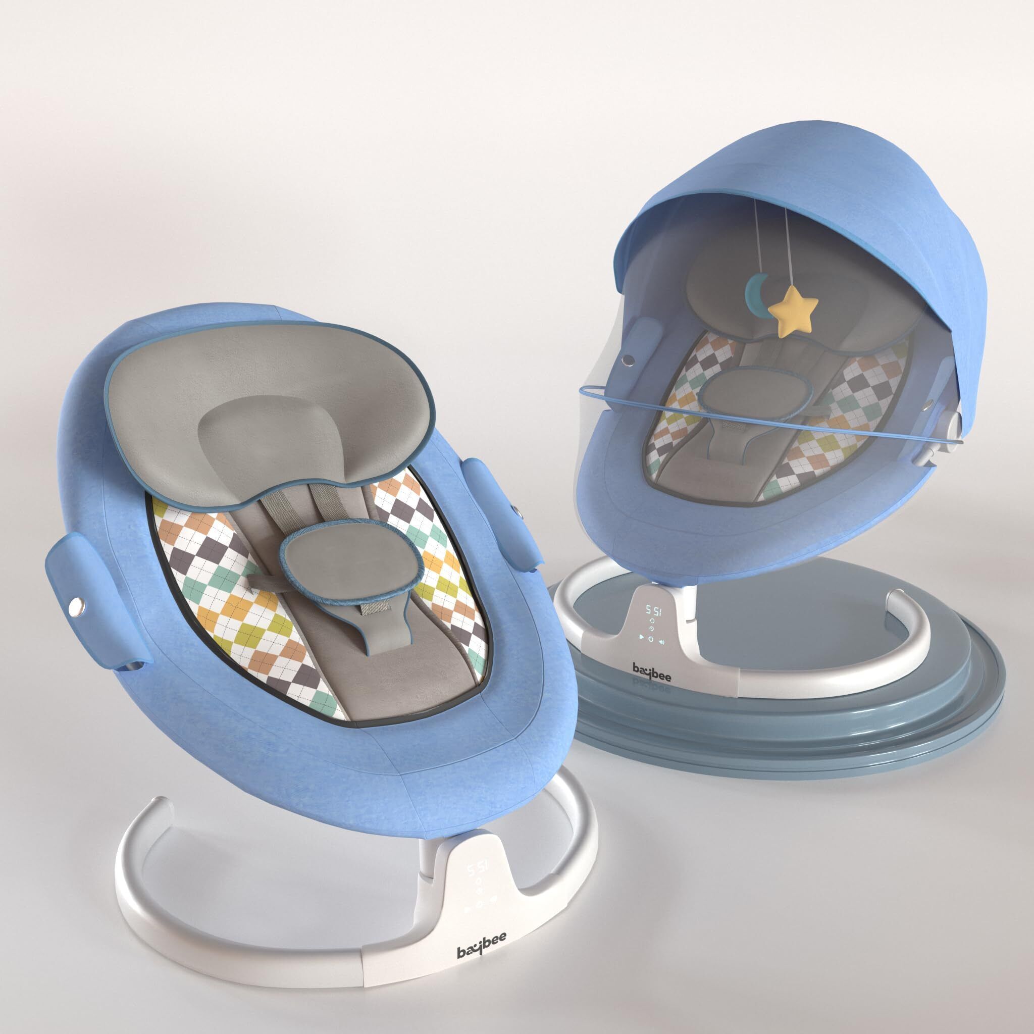 Premium Automatic Electric Baby Swing Cradle with Adjustable Swing Speed, Remote Bouncer-image-15