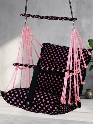 Cotton Swing For Kids Children Baby Chair Jhula 1-6 Years Folding & Washable Swings