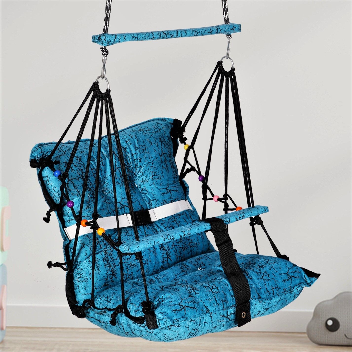 Cotton Baby Swing Chair for Baby's Folding and Washable1-6 Years with Belt Swing Swings
