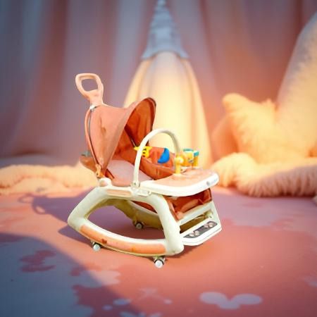 5 in 1 Baby Rocking Chair for Kids Hanging Toy, Baby Dining Booster Bouncer-image-26