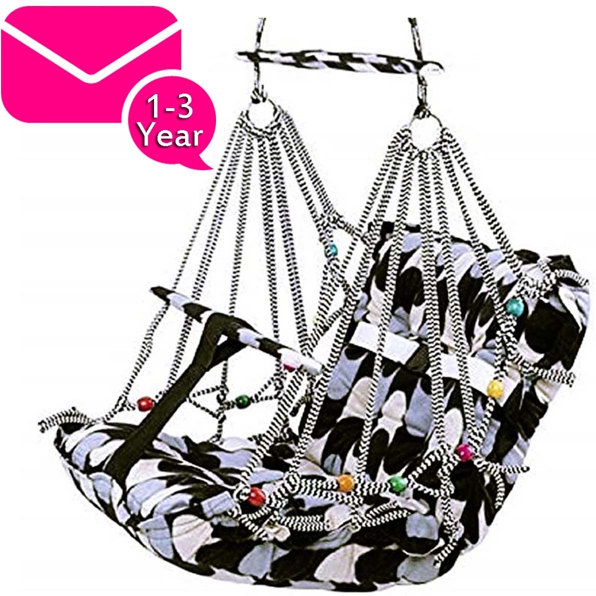 Cotton Swing For Kids Baby's Folding & Washable 1-3 Years With Safety Belt Swings-image-3