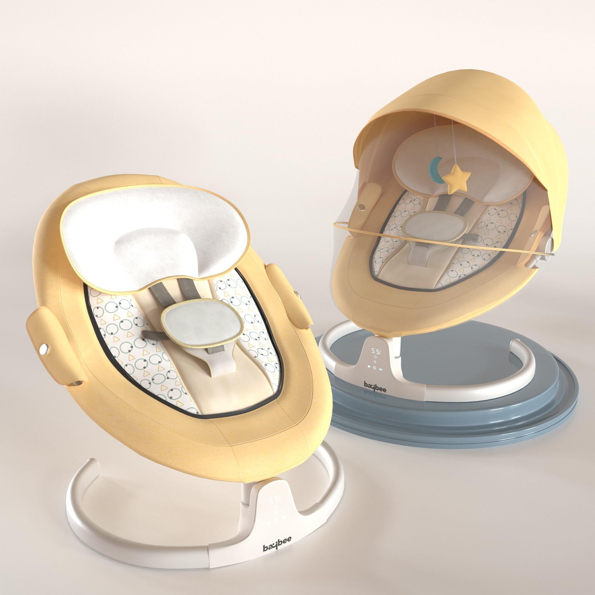 Premium Automatic Electric Baby Swing Cradle with Adjustable Swing Speed, Remote Bouncer-image-17