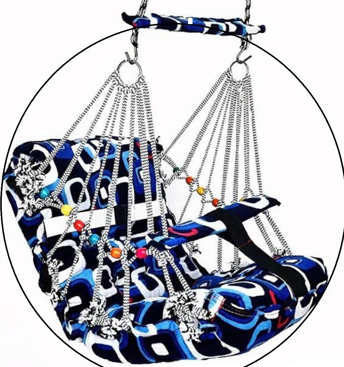 Cotton Swing for Kids, Chair Jhula for 1-3 Years Old Babies with Safety Belt Bouncer