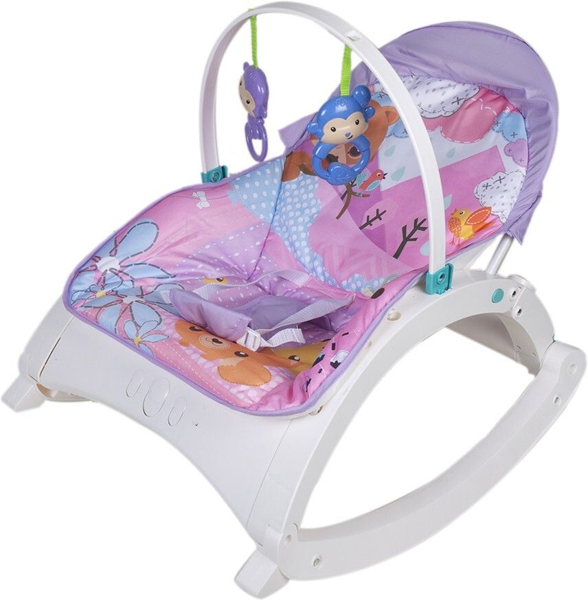 baby moo Nature Lover Purple Portable Bouncer / Baby Rocker-picture-11