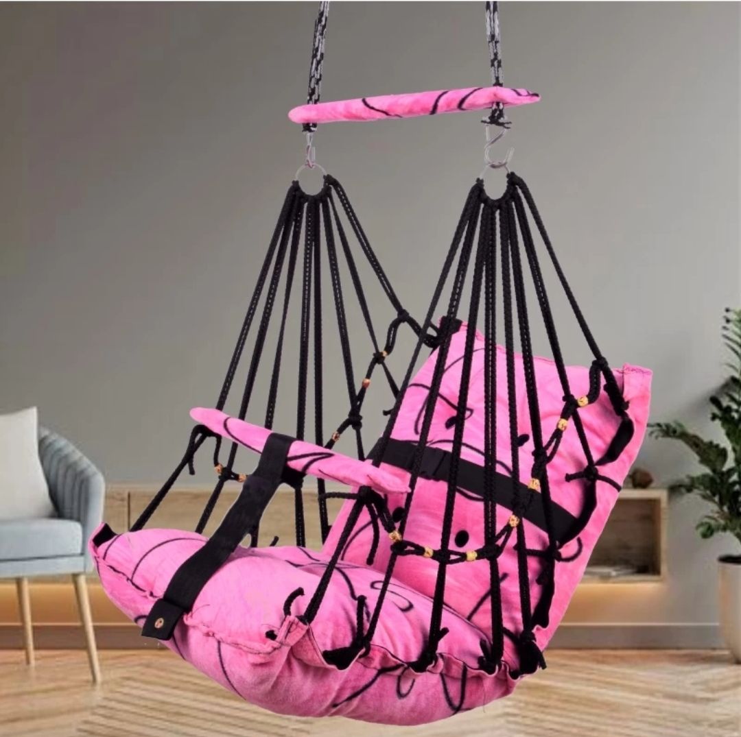 Cotton baby swing for Kids children jhula chair 1-6 Years Folding & Washable Swings