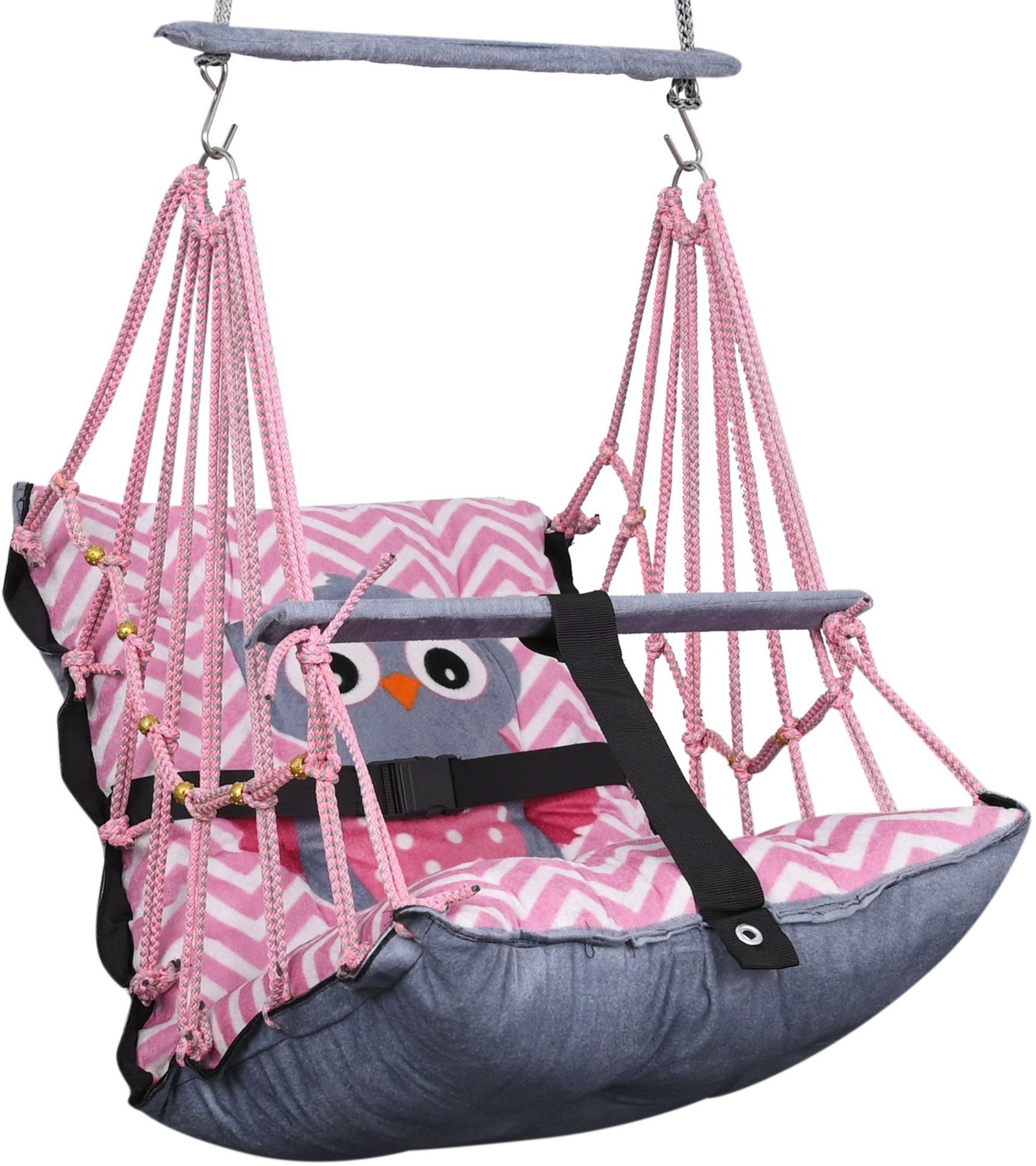New Cotton Baby Swing for Kids Jhula Chair Cradle Folding Washable 1 to 5 Years Swings