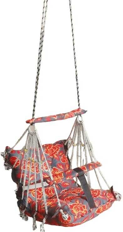 Comfortable Cotton Baby Swing for Kids/Babies up to 15KG with safety belt Swings-image-24
